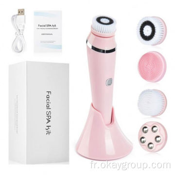 Mini brosses de nettoyage du visage en silicone électrique portable